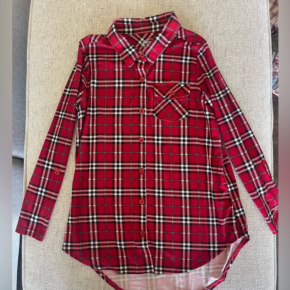 Sew Sassy size 10 Christmas Tunic EUC